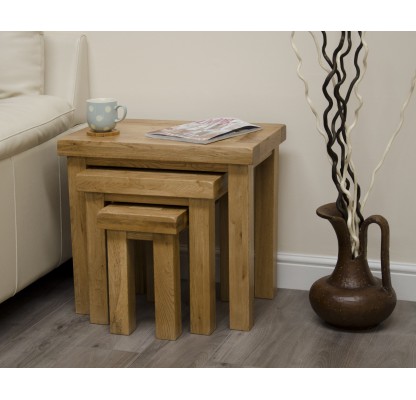 Deluxe Oak Nest of Tables